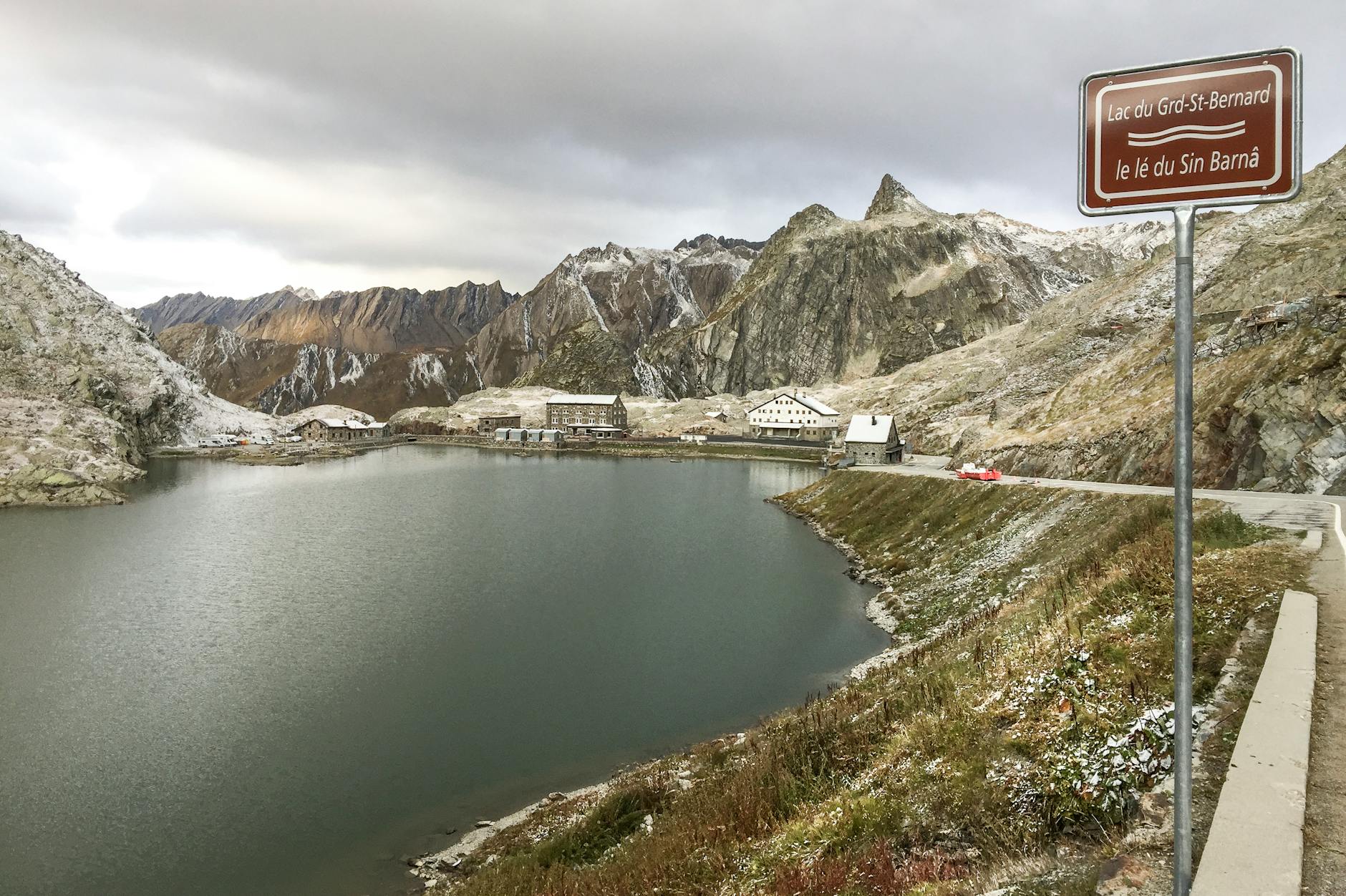 Discover the serene beauty of Lac du Grand St Bernard at the Great Saint Bernard Pass in Switzerland.